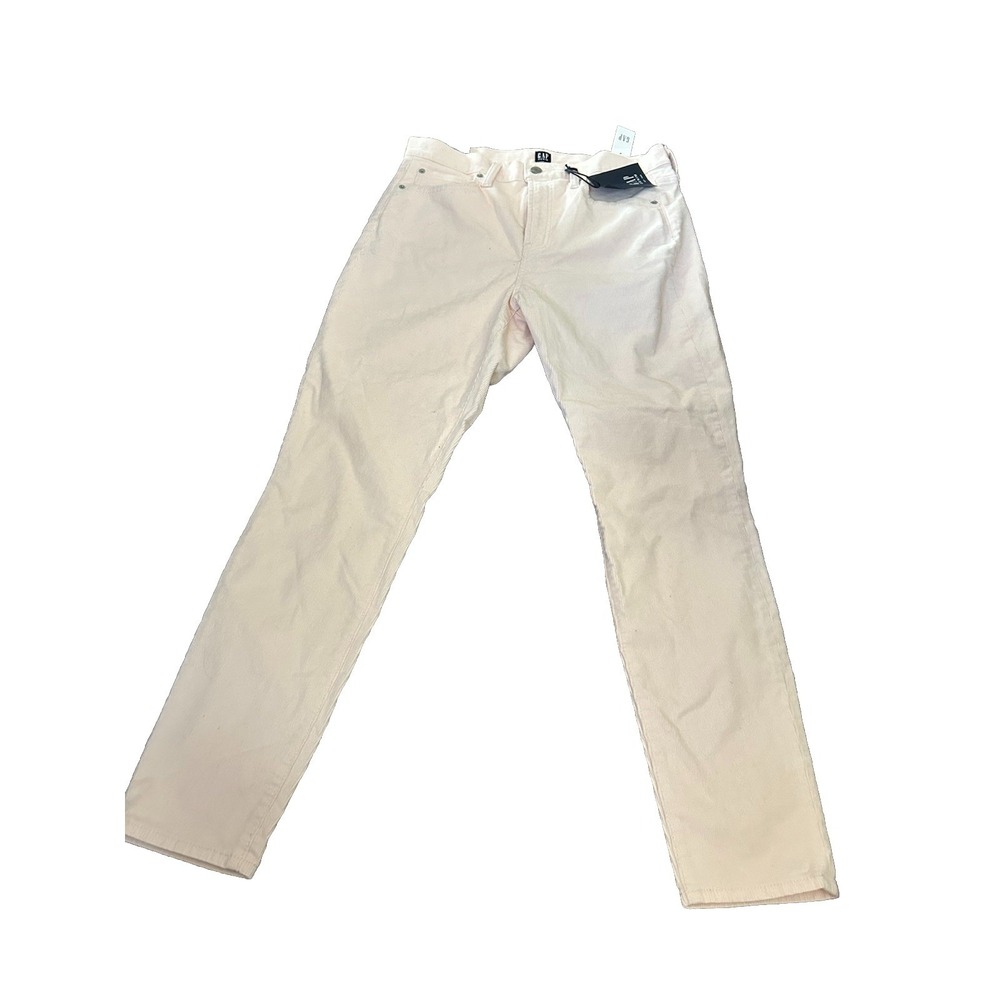 Gap Womens Jeans Pink Size 12 31R True Skinny High Rise Corduroy NWT
